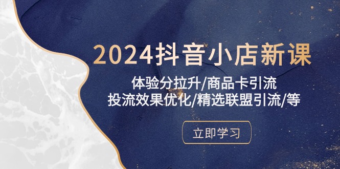 2024抖音小店新课，体验分拉升/商品卡引流/投流效果优化/精选联盟引流/等-资源网创