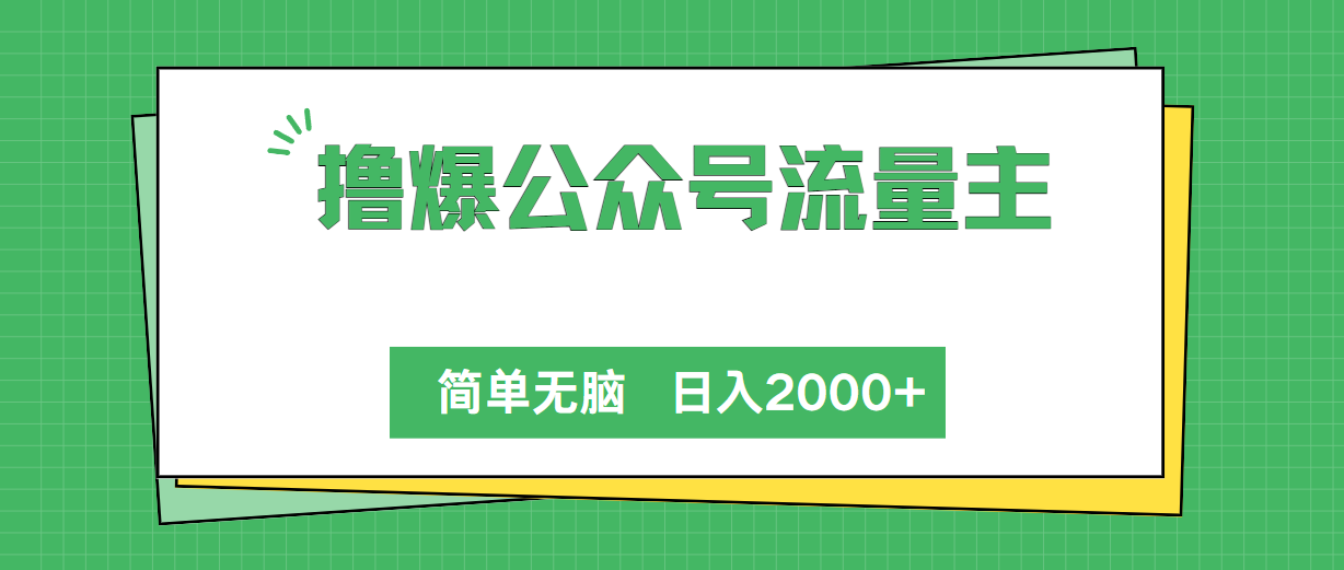 （10310期）撸爆公众号流量主，简单无脑，单日变现2000+-资源网创