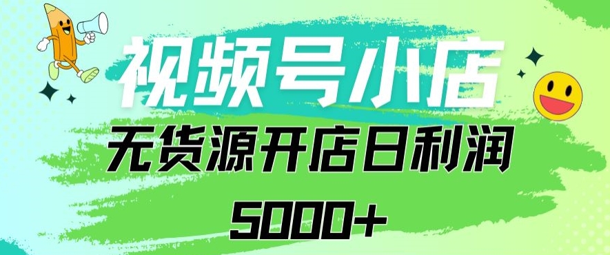 视频号无货源小店从0到1日订单量千单以上纯利润稳稳5000+-资源网创